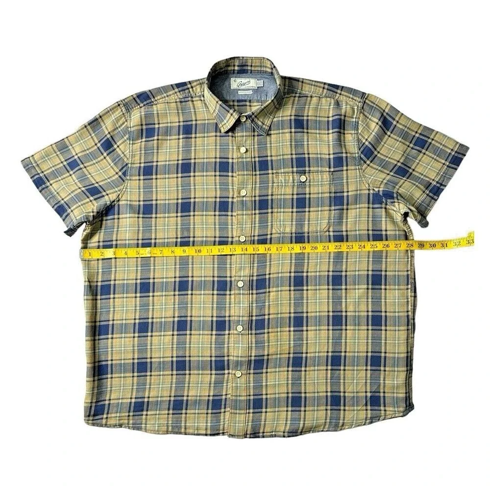 Grayers Men's Plaid Shirt XXL - 100% Cotton, Collared, Short Sleeves, Multicolor - Picture 4 of 11